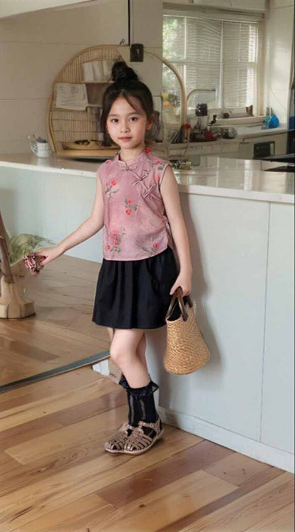 [5071050] - Setelan Baju Kutung Bawahan Rok Celana Fashion Anak Perempuan - Motif Fruit Branch