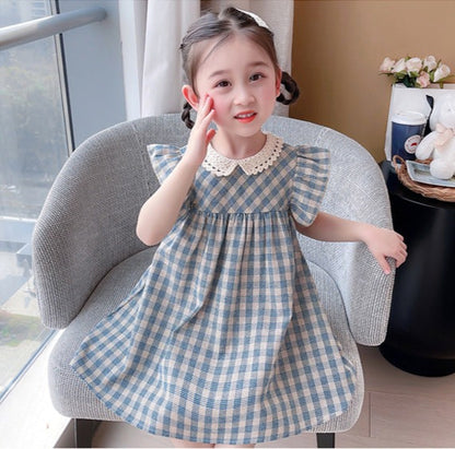 [363641] - Baju Dress Lengan Kutung Fashion Anak Perempuan - Motif Cryptic Box