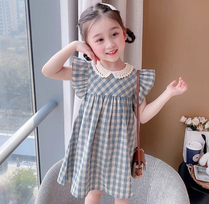 [363641] - Baju Dress Lengan Kutung Fashion Anak Perempuan - Motif Cryptic Box