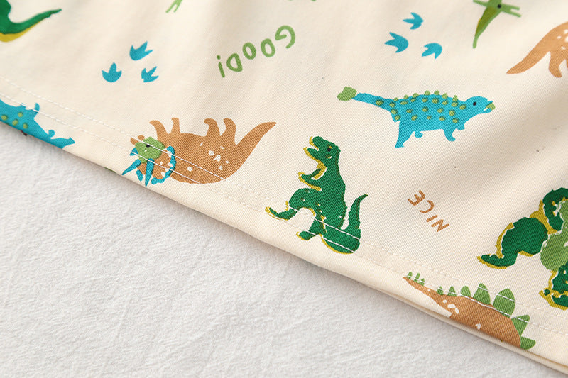 [368573] - One Set 2in1 Baju Setelan Atasan Kaos Lengan Pendek Bawahan Celana Pendek Fashion Summer Anak Laki Laki Cowok - Motif Animals Dino - BABYHOKI STORE - BABYHOKI STORE