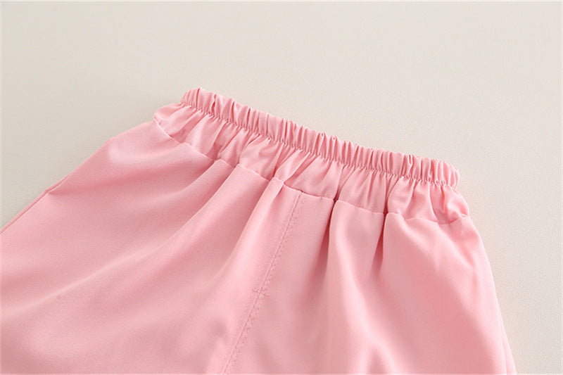 [368583] - One Set 2in1 Baju Setelan Atasan Blouse Lengan Pendek Bawahan Celana Pendek Fashion Comfortable Summer Anak Perempuan Cewek - Motif Cute Little Flowers - BABYHOKI STORE