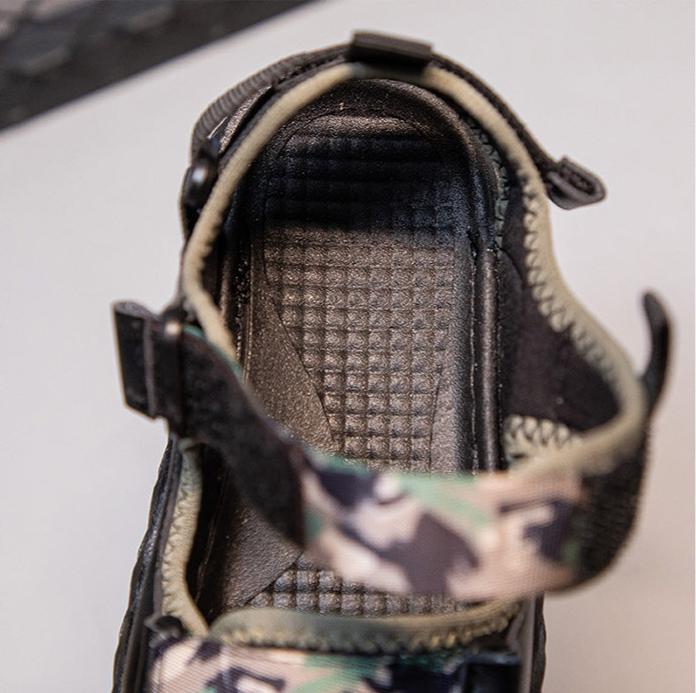 [381242 Size 26-36] - Sepatu Sandal Strap Hiking Anak Cowok - Motif Army Strap