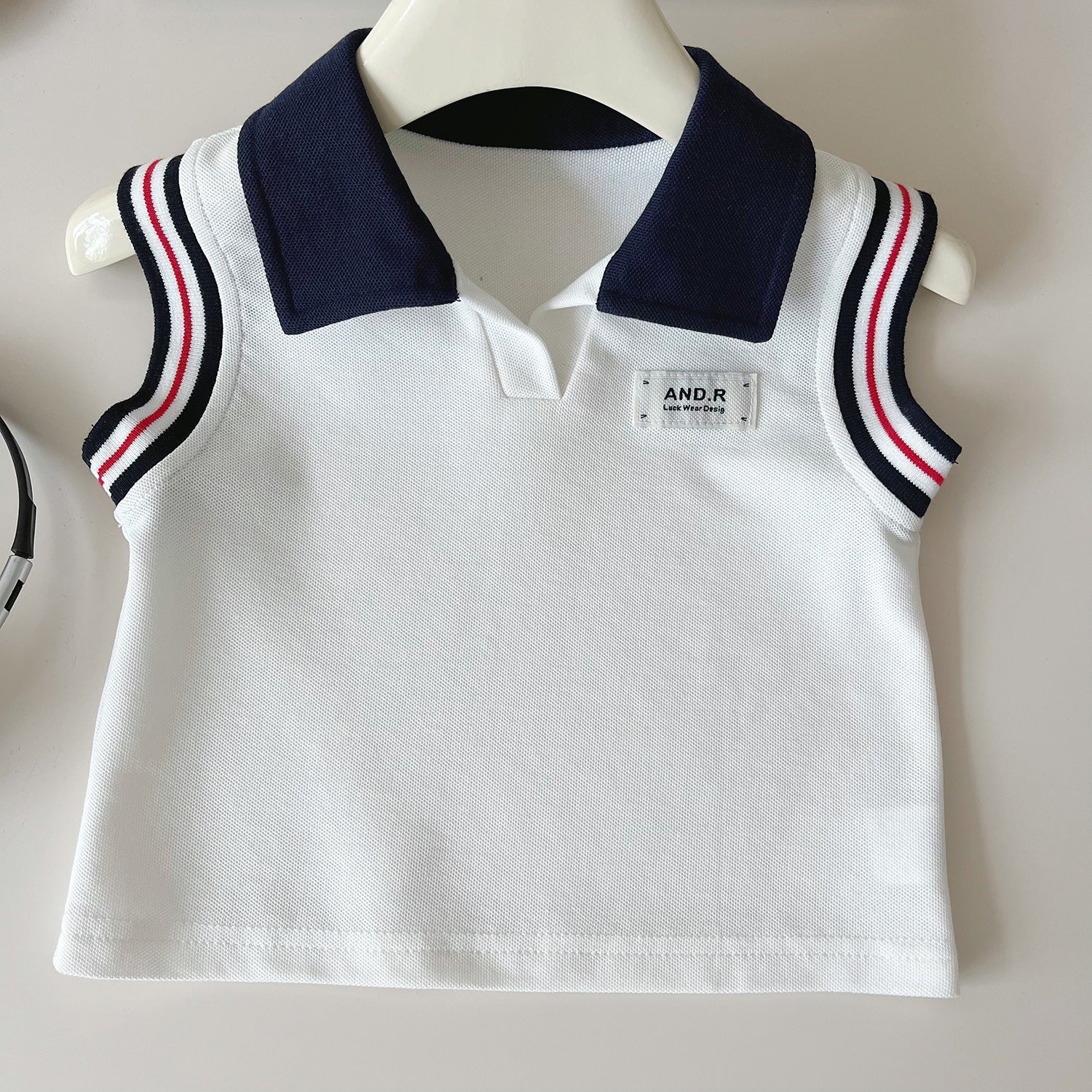 [963262] - One Set 2in1 Baju Setelan Atasan Kerah Lengan Kutung Bawahan Celana Rok Pendek Sporty Korean Style Anak Perempuan Cewek - Motif Striped Color - BABYHOKI STORE