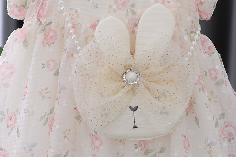 [340396] - Baju Mini Dress Fashion Sanghai Anak Perempuan - Motif Cute Flower