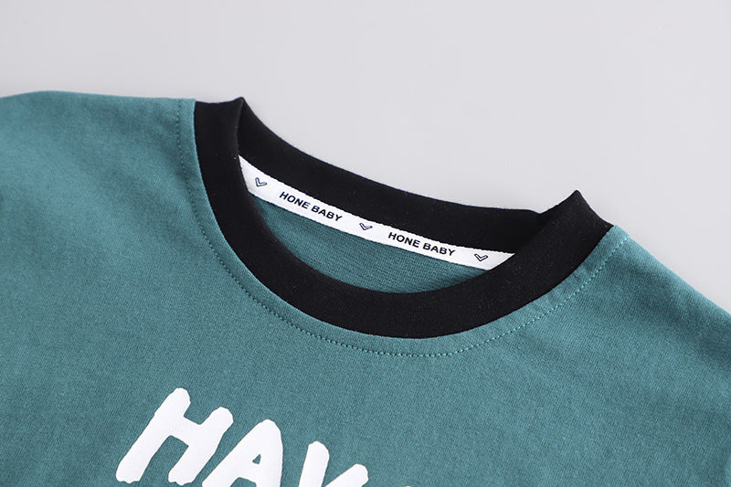 [345418] - Baju Setelan Kaos Lengan Pendek Celana Pendek Anak Cowok Fashion- Motif Have A Nice Day