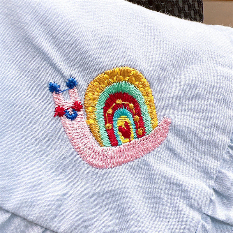 [363925] - One Set 2in1 Baju Setelan Atasan Blouse Lengan Panjang Bawahan Celana Panjang Cutbray Fashion Anak Cewek Perempuan - Motif Top Blue Pictures - BABYHOKI STORE - BABYHOKI STORE