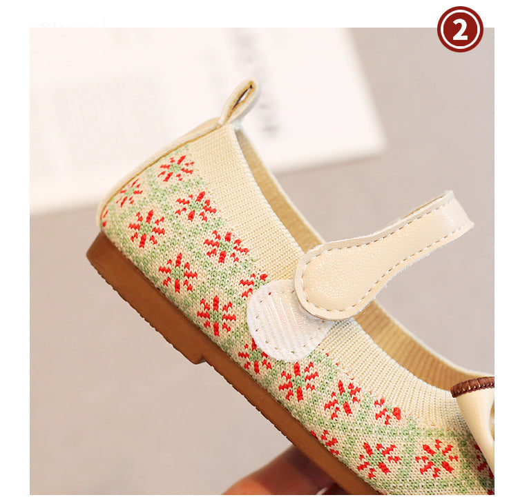 [381283 Size 21-30] - Sepatu Flat Slip On Shoes Korean Version Anak Perempuan Cewek - Motif Cute Style Bow - BABYHOKI STORE