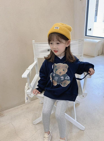 [507S167] - Baju Atasan Lengan Panjang Sweater Anak Perempuan - Motif Neat Teddy