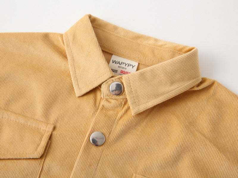 [383205] - Atasan Baju Kemeja Lengan Panjang Anak Laki-Laki Cowok - Motif Utility Style - BABYHOKI STORE