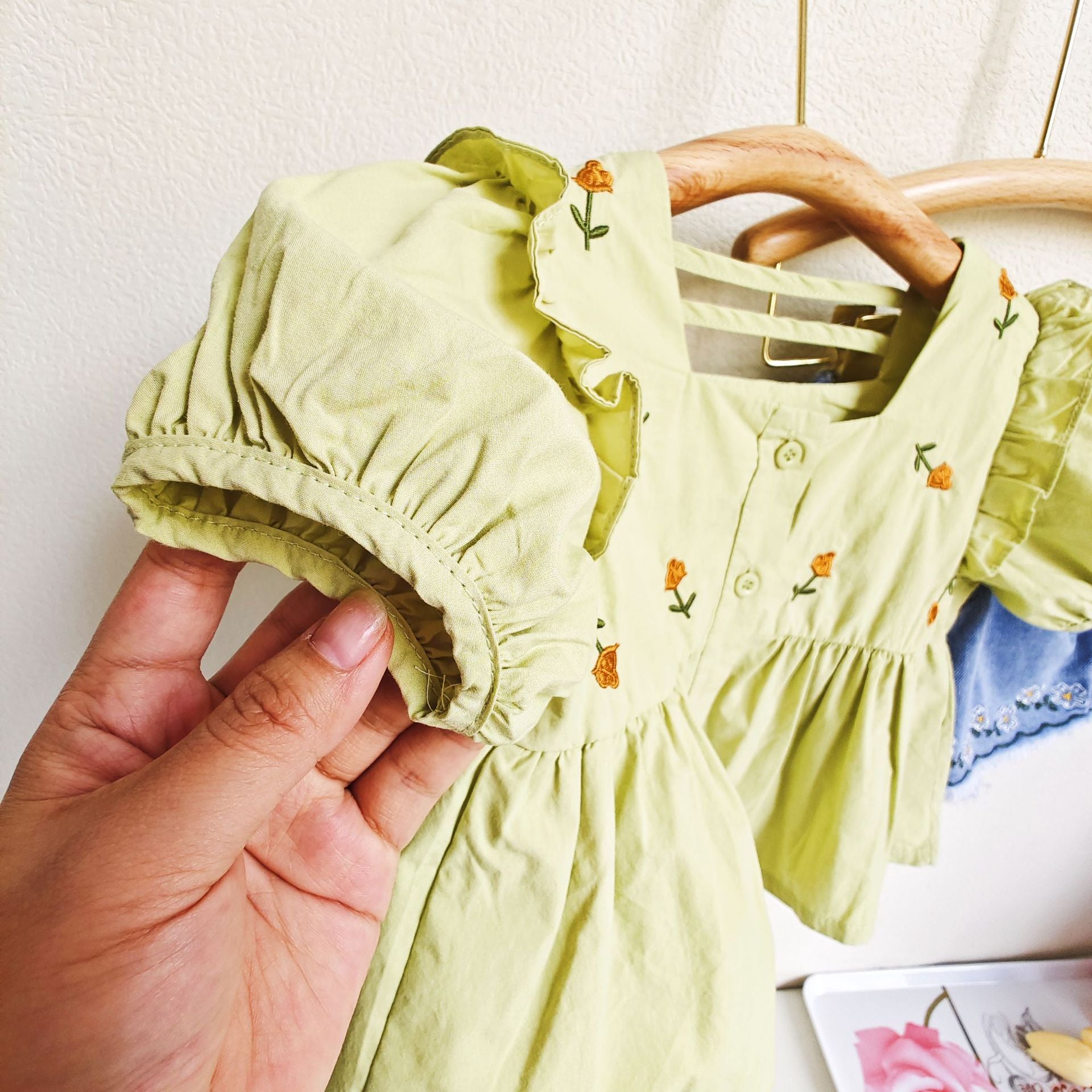 BABYHOKI STORE Usia 7 8 9 10 Tahun Baju Anak Tanggung Cewek [363652] - Setelan Atasan Lengan Pendek Celana Pendek Anak Perempuan - Motif Little Flower