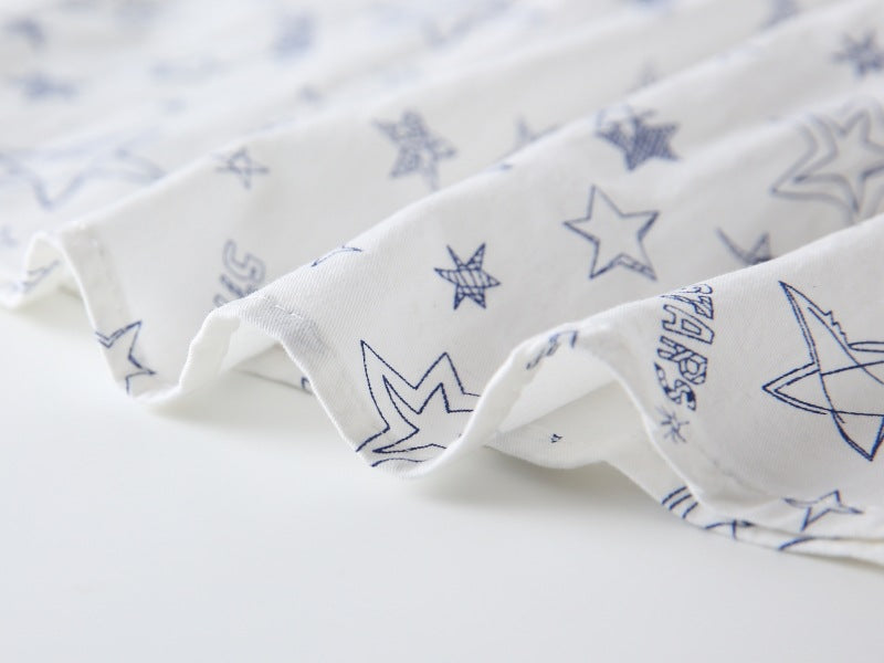 [383215] - Baju Atasan Kemeja Lengan Panjang Anak Laki-Laki - Motif Stars & Stripes