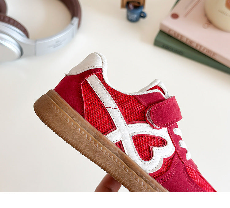 [381280 Size 27-36] - Sepatu Sneaker Sports Shoes Comfortable Anak Cowok dan Cewek - Motif Love Heart - BABYHOKI STORE