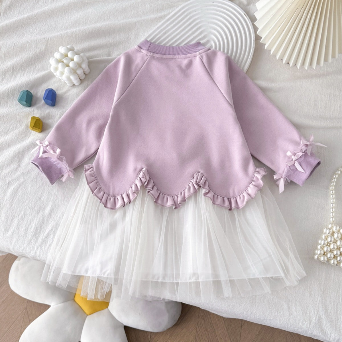 [963109] - Baju Gaun Dress Atasan Lengan Panjang Fashionable Anak Perempuan Cewek - Motif Flower - BABYHOKI STORE