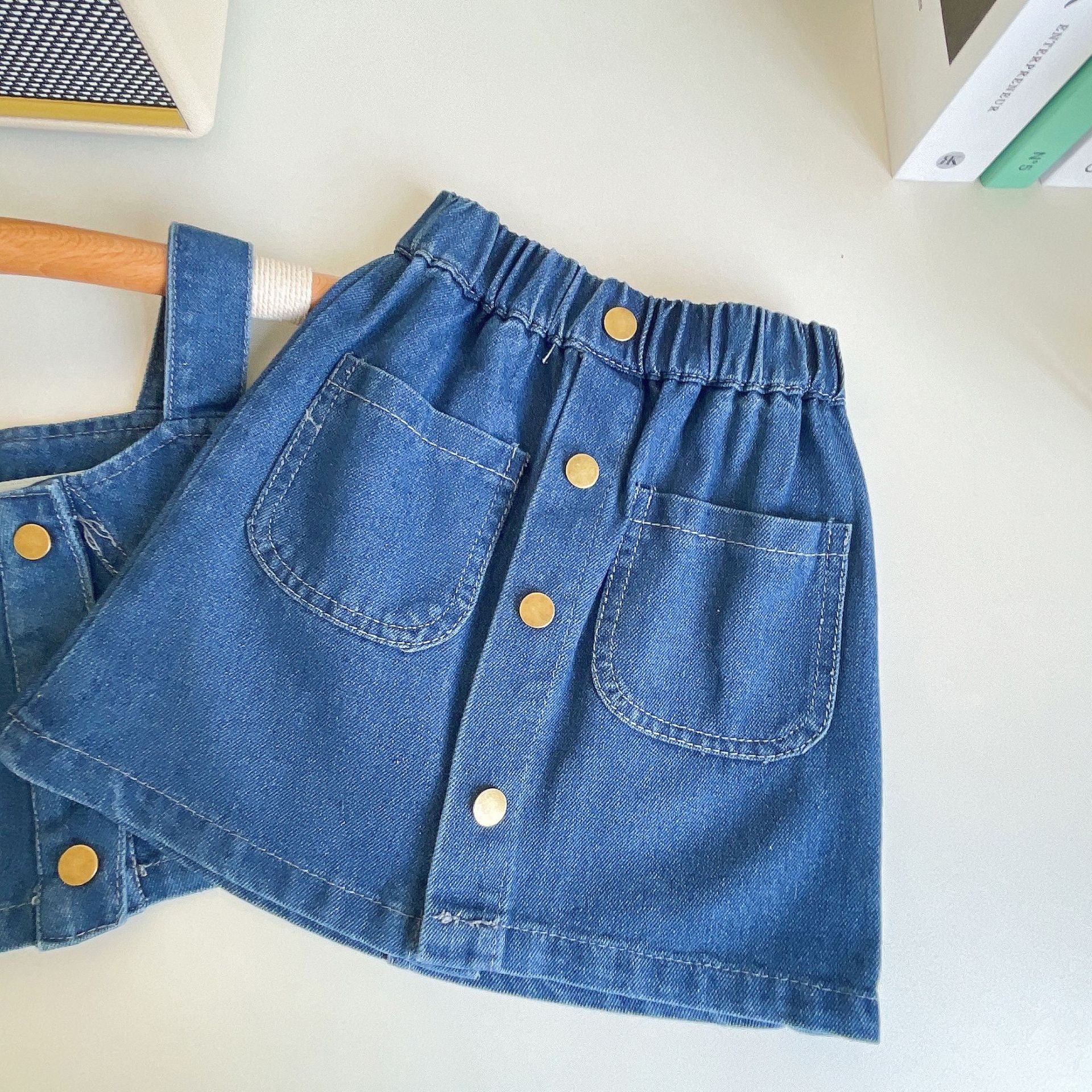 BABYHOKI STORE Usia 7 8 9 10 Tahun Baju Anak Tanggung Cewek [363619] - Setelan Atasan Crop Bawahan Rok Anak Perempuan - Motif Plain Casual