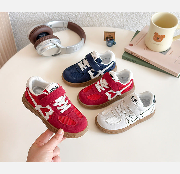 [381280 Size 27-36] - Sepatu Sneaker Sports Shoes Comfortable Anak Cowok dan Cewek - Motif Love Heart - BABYHOKI STORE