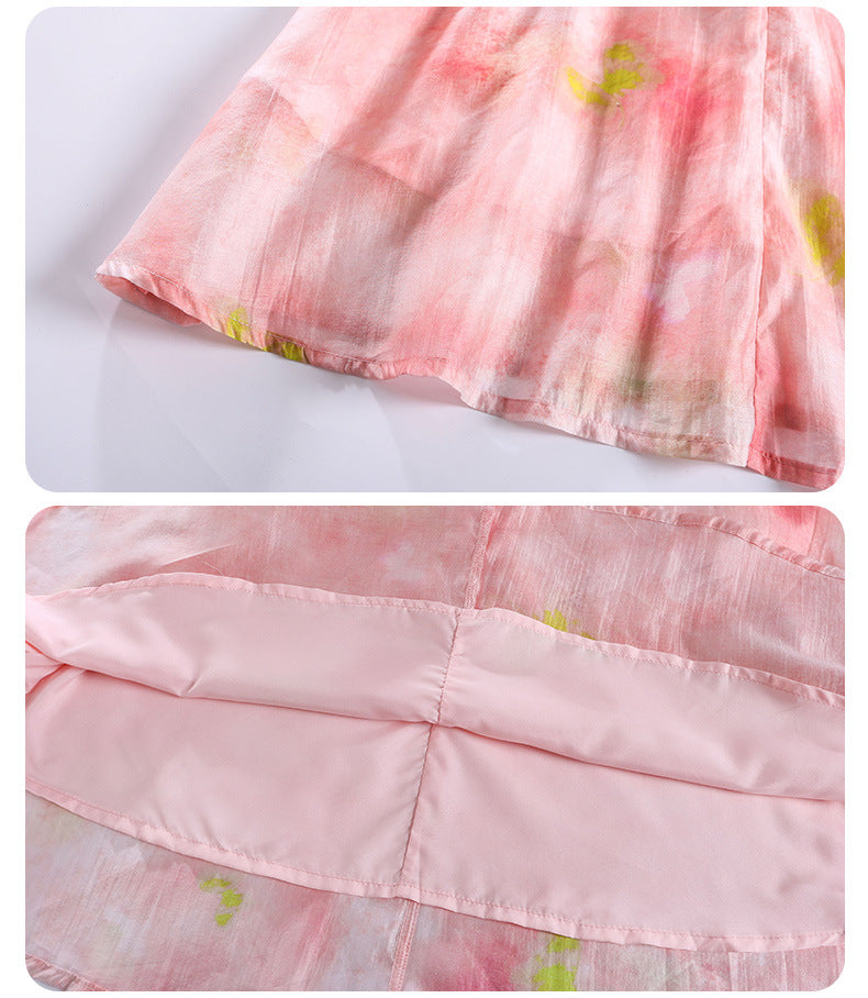 [963204] - Baju Gaun Dress Summer Lengan Kutung Korean Style Anak Perempuan Cewek - Motif Color Abstract - BABYHOKI STORE - BABYHOKI STORE