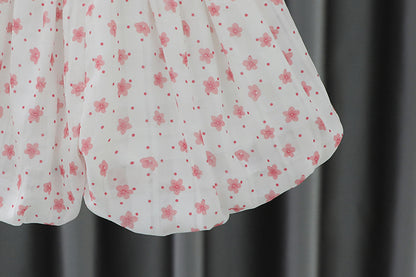 [340372] - Baju Setelan Blouse Celana Pendek Fashion Import Anak Perempuan - Motif Long Ribbon