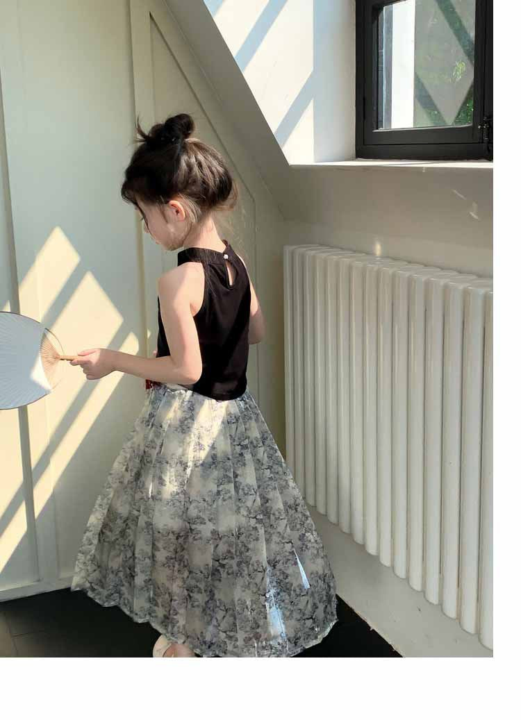 [507987] - Baju Setelan Blouse Kutung Rok Fashion Anak Perempuan - Motif Flower Shadows