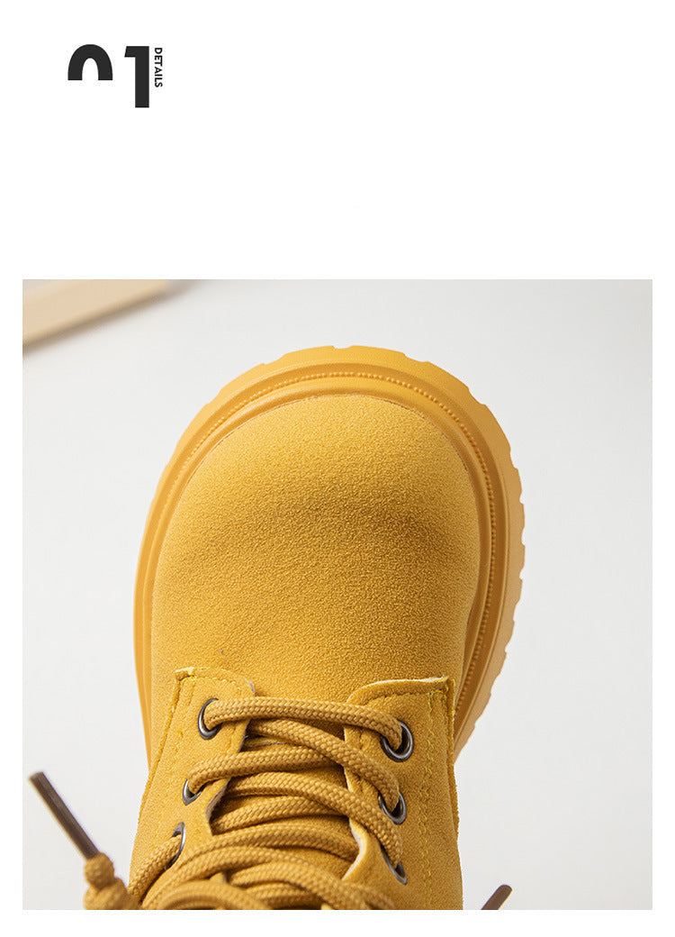 [381269 Size 26-36] - Sepatu Short Boots Shoes Anak Perempuan Cewek - Motif Soft Color Solid - BABYHOKI STORE