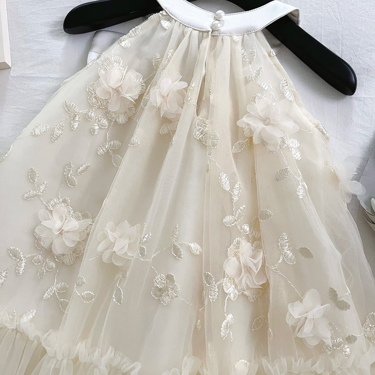 [963241] - Baju Gaun Dress Princess Lengan Kutung Korean Style Anak Perempuan Cewek - Motif Flower - BABYHOKI STORE
