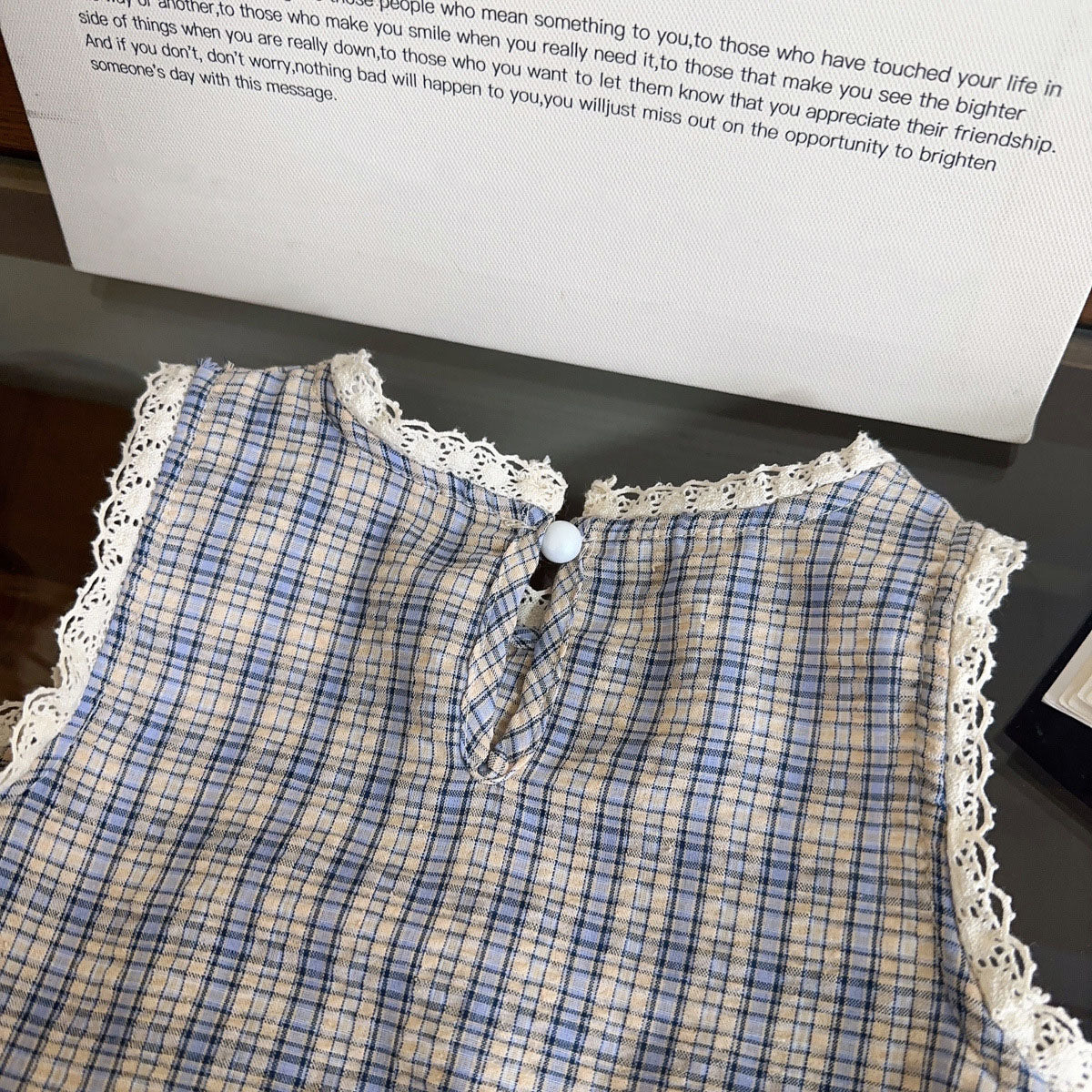 [963244] - Baju Gaun Dress Summer Lengan Kutung Retro Style Anak Perempuan Cewek - Motif Plaid - BABYHOKI STORE