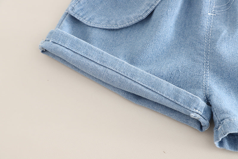 [368579] - One Set 2in1  Baju Setelan Atasan Lengan Pendek Bawahan Celana Pendek Fashion Comfortable Anak Perempuan Cewek - Motif Cute 3D Accents - BABYHOKI STORE