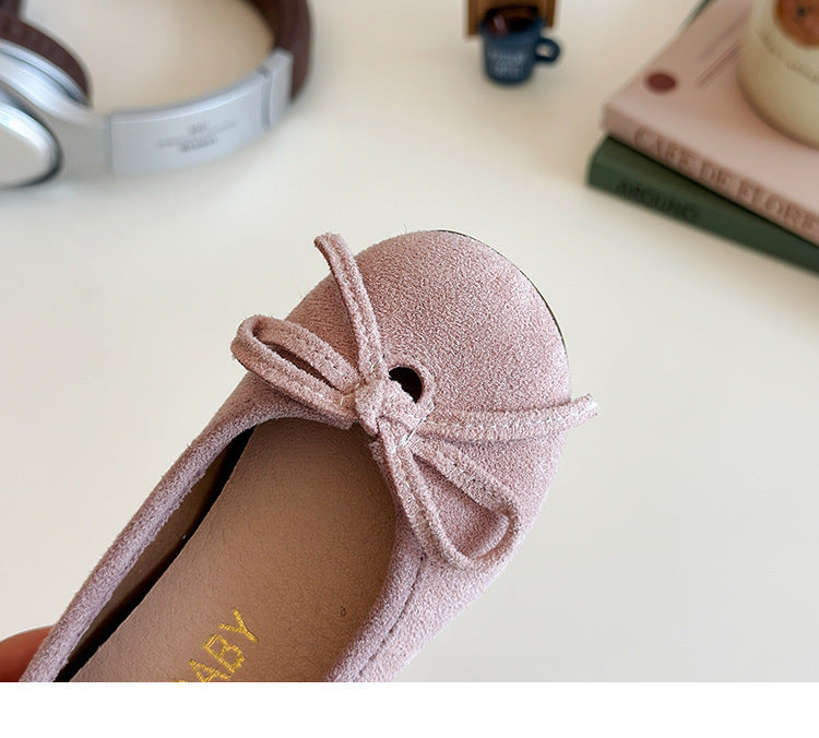 [381297 Size 21-30] - Sepatu Flat Princess Shoes Style Slip-On Slippers Anak Perempuan Cewek - Motif Bow - BABYHOKI STORE - BABYHOKI STORE