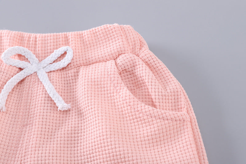 [368585] - One Set 2in1 Baju Setelan Atasan Kaos Lengan Pendek Bawahan Celana Pendek Comfortable Summer Fashion Anak Perempuan Cewek - Motif Cute 3d Flower - BABYHOKI STORE