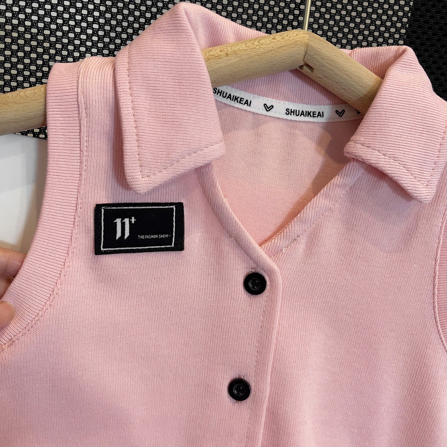 [963186] - One Set 2in1 Baju Setelan Atasan Berkerah Lengan Kutung Bawahan Celana Pendek Korea Fashion Style Anak Perempuan Cewek - Motif Basic Solid Color - BABYHOKI STORE - BABYHOKI STORE