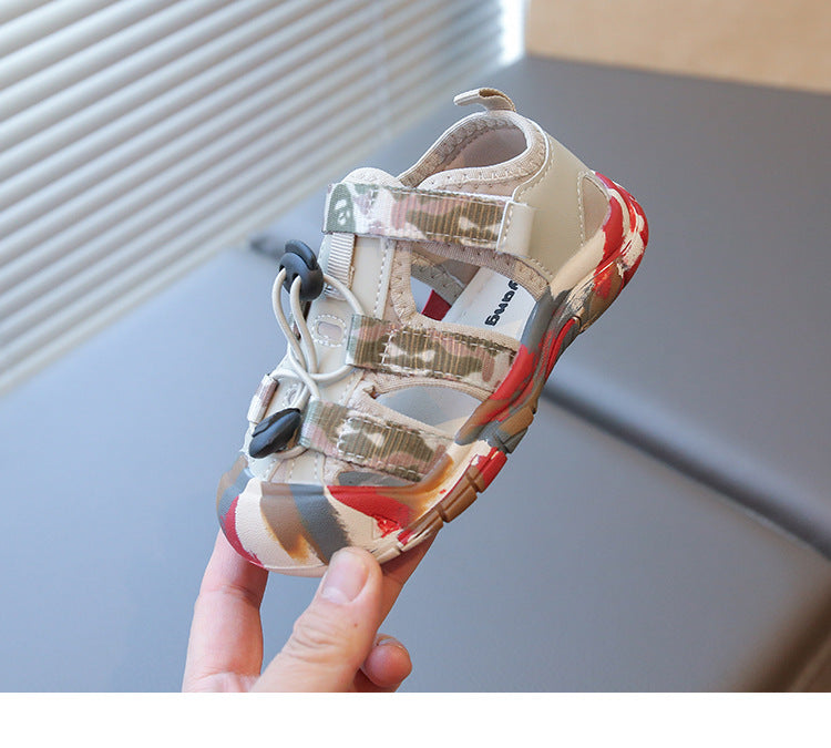 [381272 Size 23-36] - Sepatu Sandal Elastic Buckle Casual Shoes Anak Laki Laki Cowok Perempuan Cewek - Motif Camouflage - BABYHOKI STORE