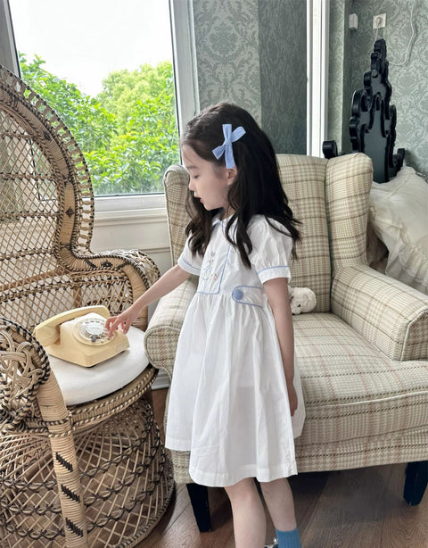 [5071194] - Baju Gaun Dress Princess Lengan Pendek Korean Version Style Anak Perempuan Cewek - Motif Cute Animal - BABYHOKI STORE