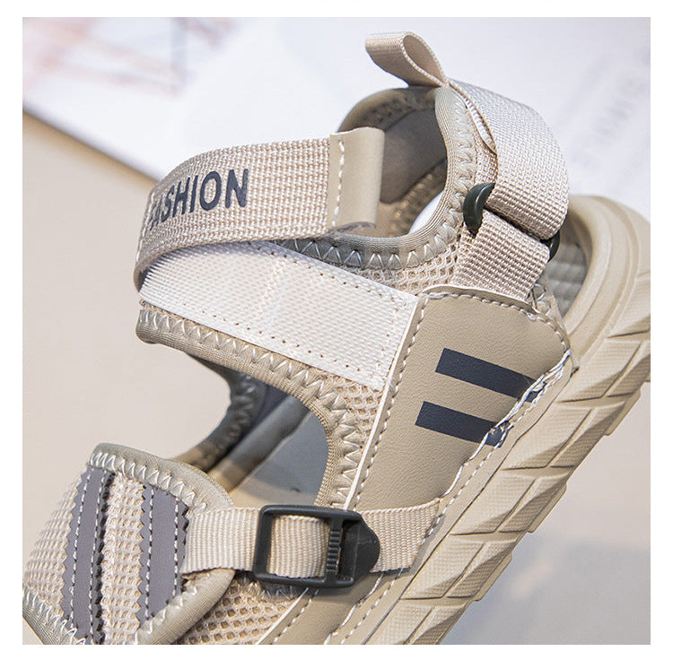 [381285 Size 26-36] - Sepatu Sandal Sporty Shoes Trendi Fashion Anak Cowok & Cewek - Motif Color Stripe - BABYHOKI STORE