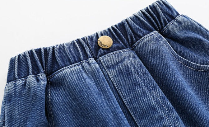 [5131044] - Bawahan Celana Pendek Jeans Sobek Fashion Anak Laki-Laki - Motif Tear Gradation