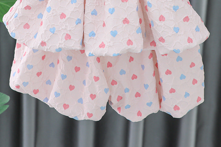[340401] - Setelan Baju Mini Kutung Fashion Anak Perempuan - Motif Small Love