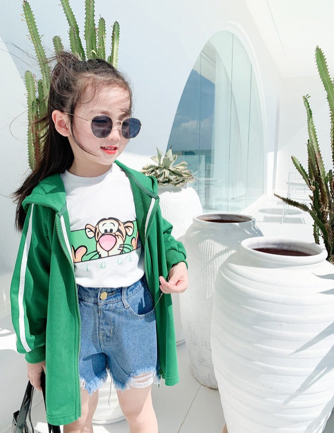 [508226] - Celana Pendek Jeans Hotpants Anak Perempuan - Motif Plain Torn