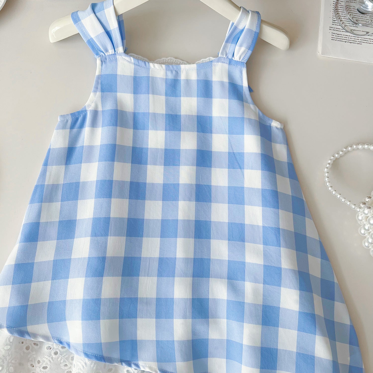 [963254] - Baju Gaun Dress Summer Korean Styel Lengan Kutung Anak Perempuan Cewek - Motif Color Plaid - BABYHOKI STORE