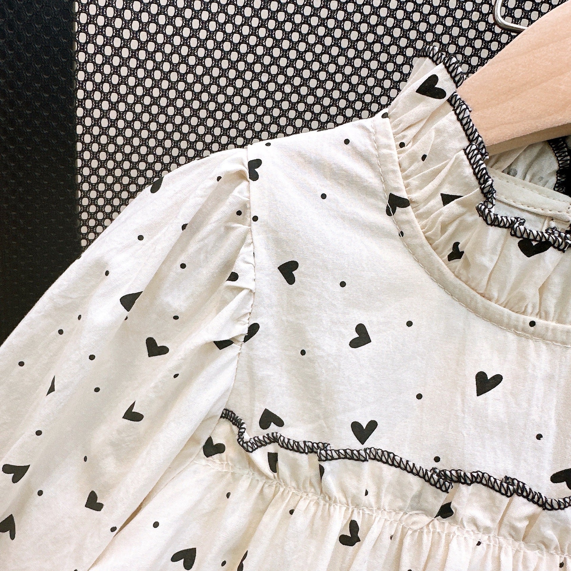 [363828] - Setelan Baju Blouse Lengan Panjang Celana Panjang Fashion Anak Perempuan - Motif Little Heart