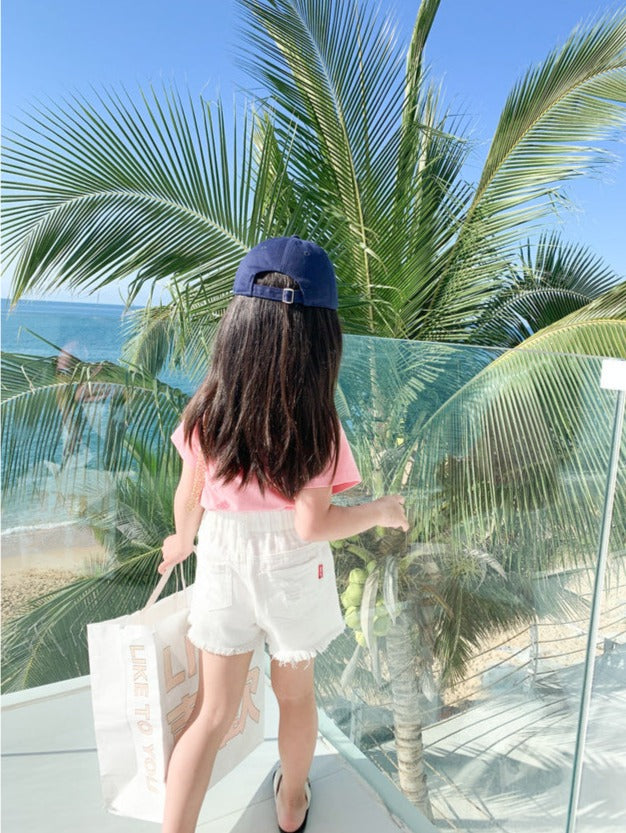 [508226] - Celana Pendek Jeans Hotpants Anak Perempuan - Motif Plain Torn