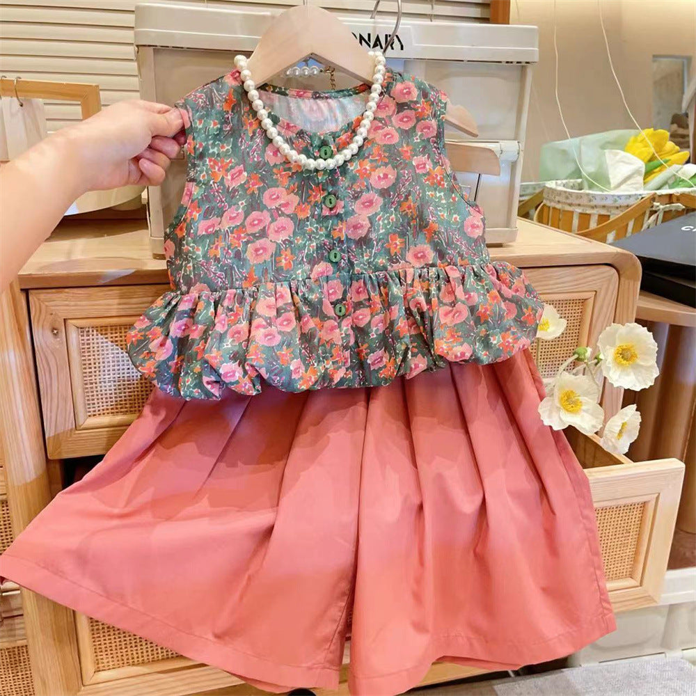 [363798] - Setelan Baju Kutung Celana Panjang Fashion Anak Perempuan - Motif Flower Petals