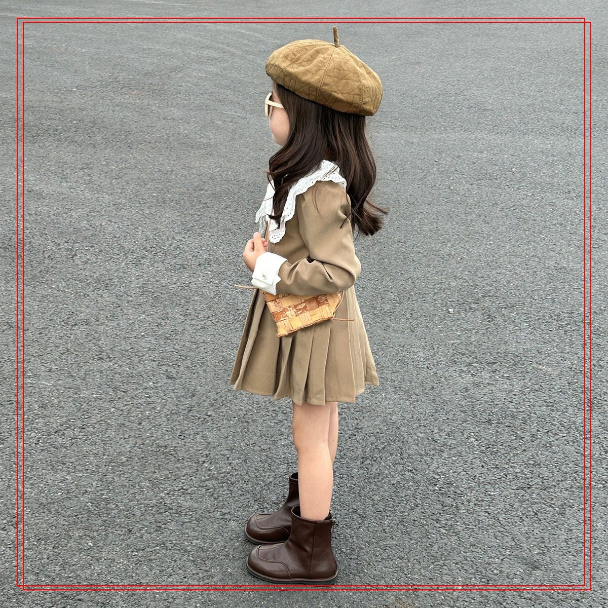 [507966] - Baju Dress Korea Fashion Anak Perempuan - Motif Fold Down