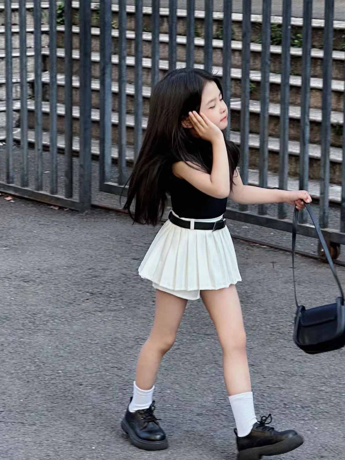 [5071032] - Setelan Baju Kutung Bawahan Rok Fashion Anak Perempuan - Motif Casual Plain