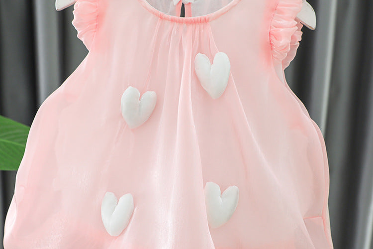 [340387] - Baju Setelan Blouse Fashion Anak Perempuan - Motif Bloated Heart