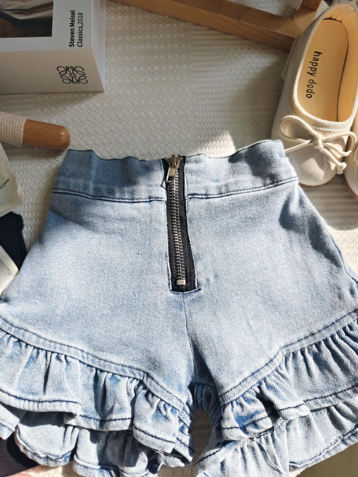 [363734] - Setelan Oneset Lucu Cantik Baju Fashion Tank Top Celana Pendek Jeans Fashion Anak Perempuan Cewek - Motif Big Ribbon