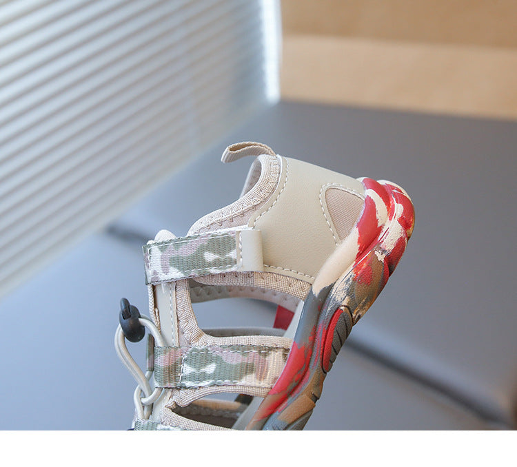 [381272 Size 23-36] - Sepatu Sandal Elastic Buckle Casual Shoes Anak Laki Laki Cowok Perempuan Cewek - Motif Camouflage - BABYHOKI STORE