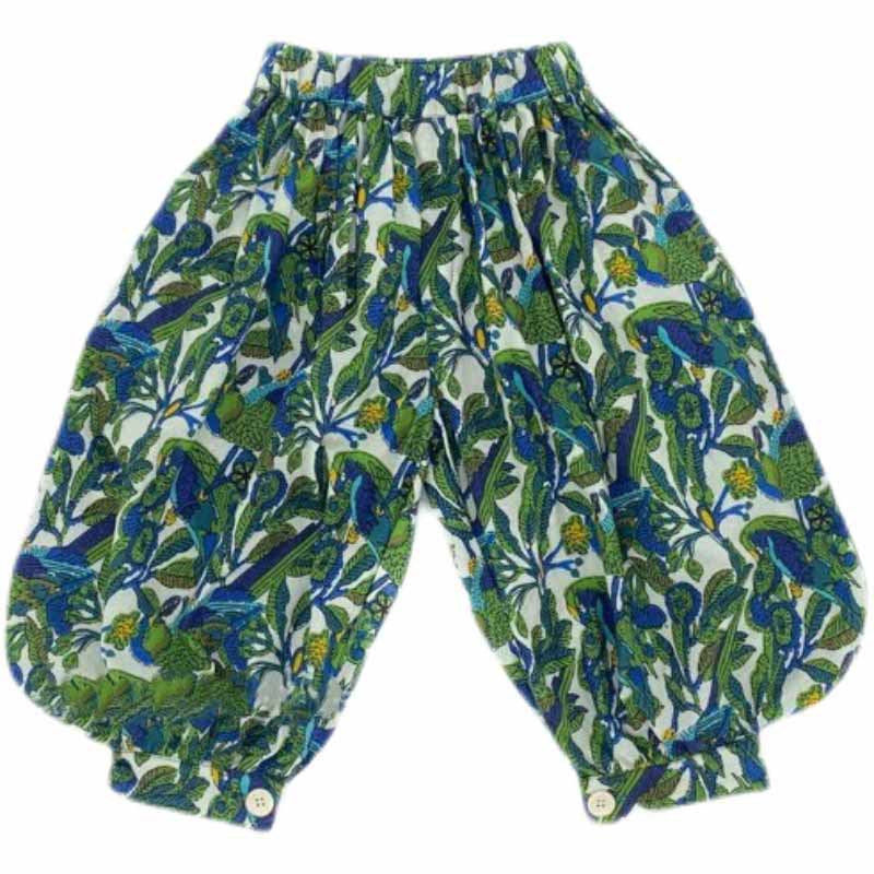 [507960] - Setelan Baju Kutung Bawahan Panjang Anak Perempuan Fashion - Motif Neck Flower