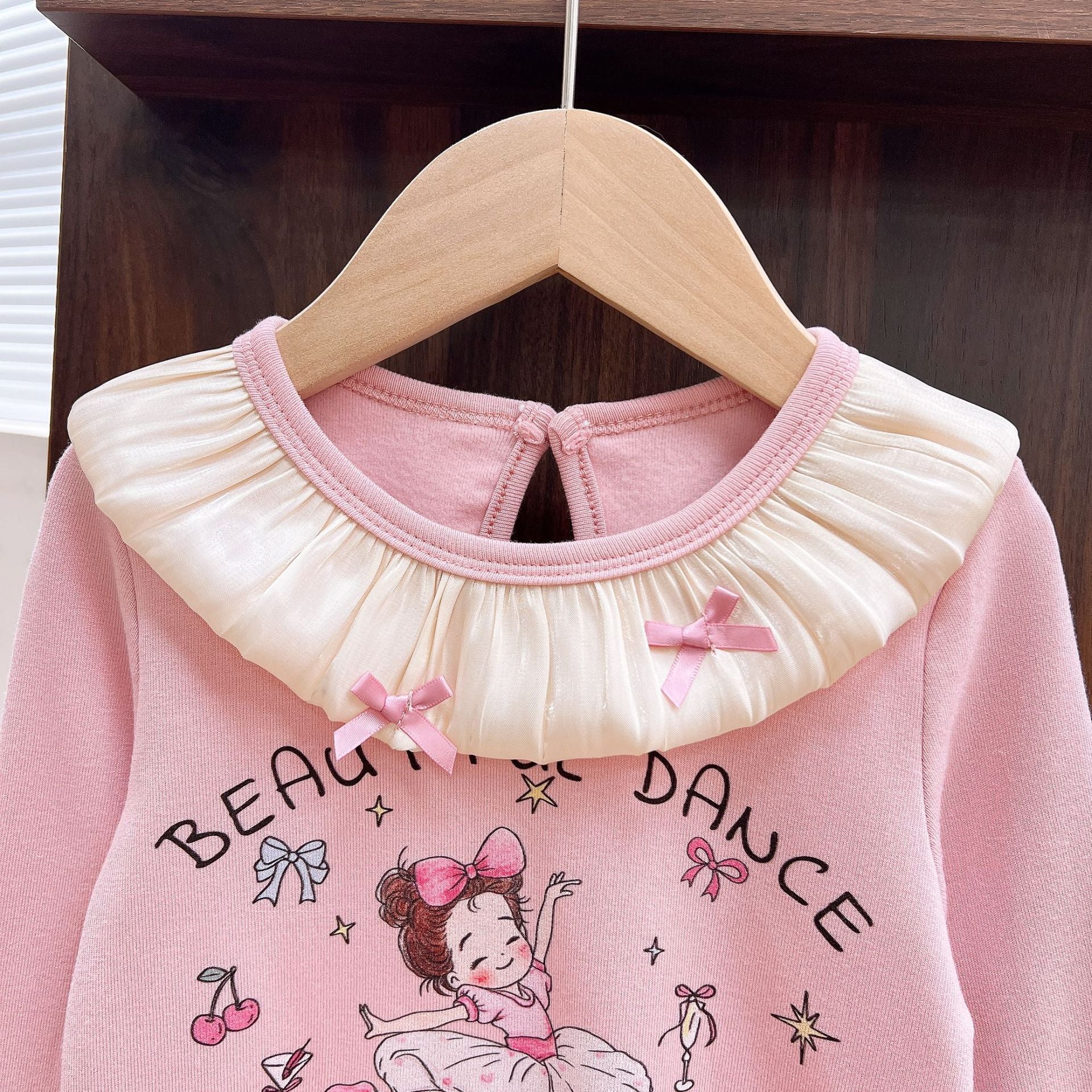 [363937] - One Set 2in1 Baju Setelan Atasan Kaos Lengan Panjang Renda Bawahan Celana Panjang Kulot Fashion Korean Style Anak Cewek Perempuan - Motif Cute Girl - BABYHOKI STORE - BABYHOKI STORE