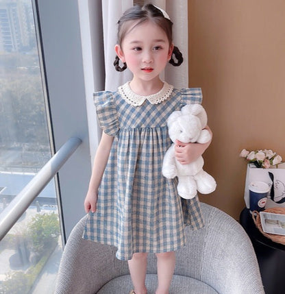 [363641] - Baju Dress Lengan Kutung Fashion Anak Perempuan - Motif Cryptic Box