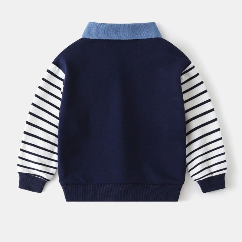 [383220] - Atasan Sweater Lengan Panjang Anak Laki-Laki Cowok - Motif Collared Dino - BABYHOKI STORE