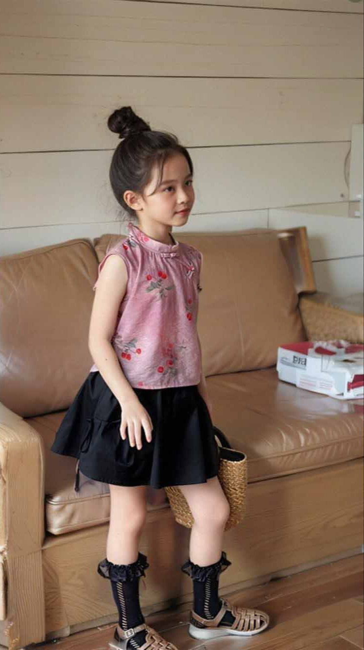 [5071050] - Setelan Baju Kutung Bawahan Rok Celana Fashion Anak Perempuan - Motif Fruit Branch