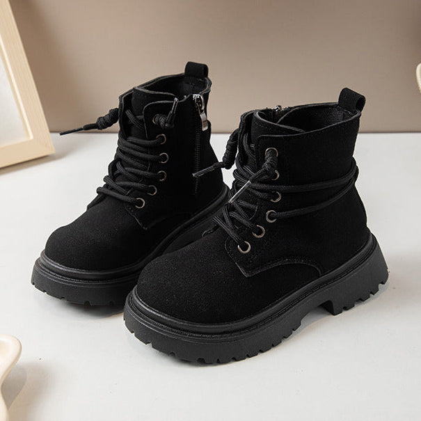 [381269 Size 26-36] - Sepatu Short Boots Shoes Anak Perempuan Cewek - Motif Soft Color Solid - BABYHOKI STORE